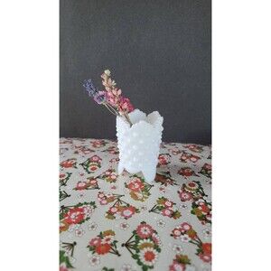 Milk Glass Footed Bud Vase